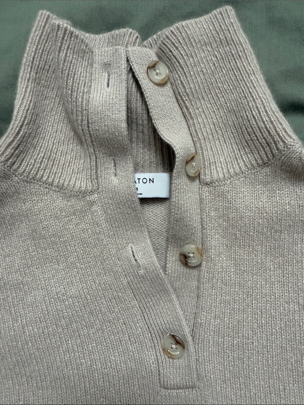 Babaton Soft Knit Crewneck Sweater in Light Taupe